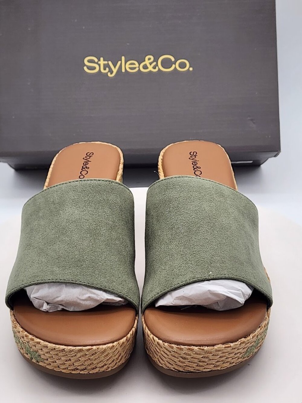 Style & Co Sage Embroidered Espadrille Wedge Sandals Size 8 M - Picture 6 of 8